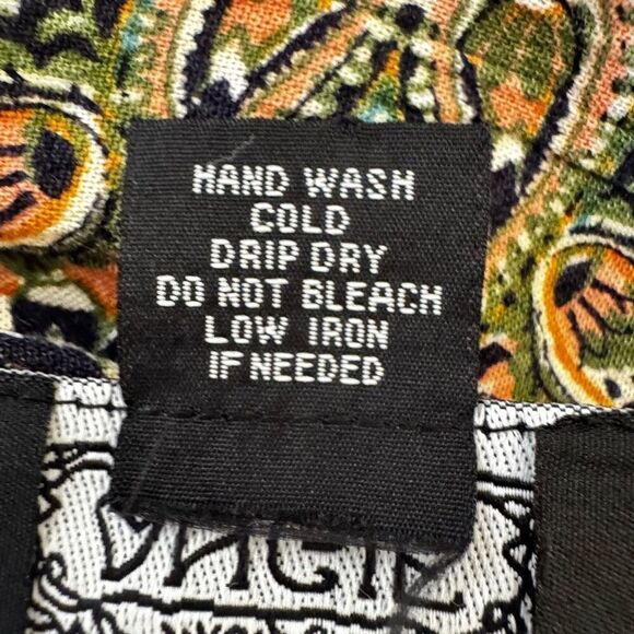 Angie Bohemian Open Front Wrap Floral Paisley Beach Drape Arm Holes Sz S #2410 - Picture 9 of 11